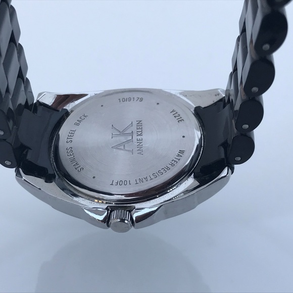 Anne Klein Women Watch Crystal Accents Black Plast - Picture 3 of 8